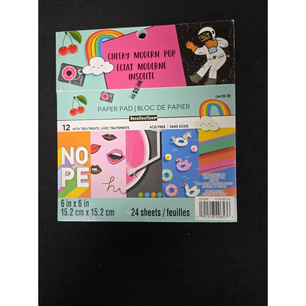 Recollections 6x6 CHEEKY MODERN POP Themed Paper Pad